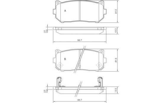 Brake Pad Set, disc brake 37045 ABS, Image 3