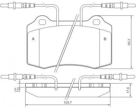Brake Pad Set, disc brake 37049 ABS, Image 2