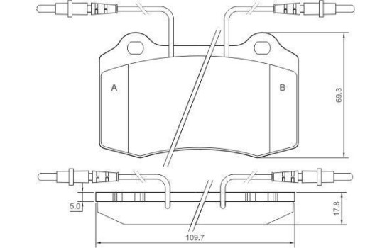 Brake Pad Set, disc brake 37049 ABS, Image 2