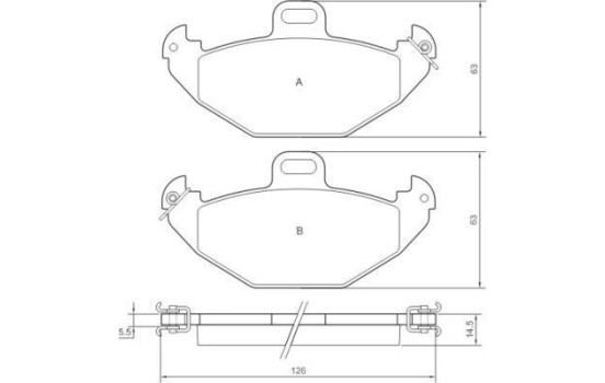 Brake Pad Set, disc brake 37051 ABS, Image 2