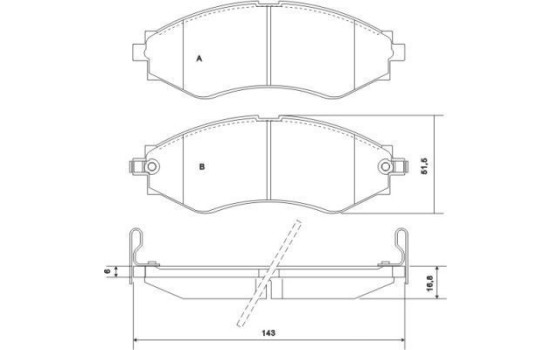 Brake Pad Set, disc brake 37053 ABS, Image 2