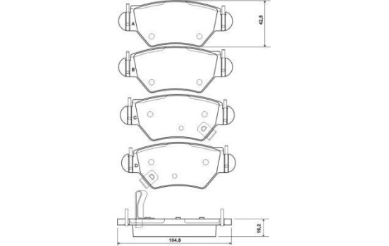 Brake Pad Set, disc brake 37059 ABS, Image 2