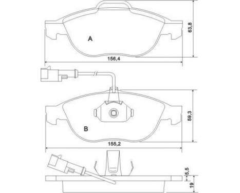 Brake Pad Set, disc brake 37064 ABS, Image 2