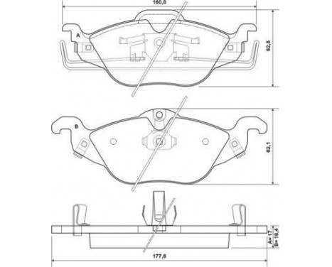 Brake Pad Set, disc brake 37065 ABS, Image 2