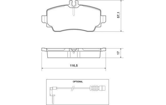 Brake Pad Set, disc brake 37078 ABS, Image 2