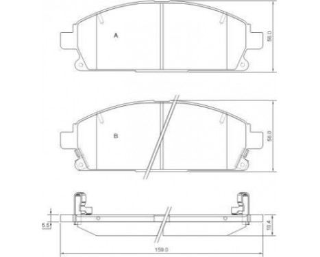 Brake Pad Set, disc brake 37081 ABS, Image 2