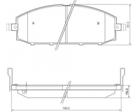 Brake Pad Set, disc brake 37084 ABS, Image 2