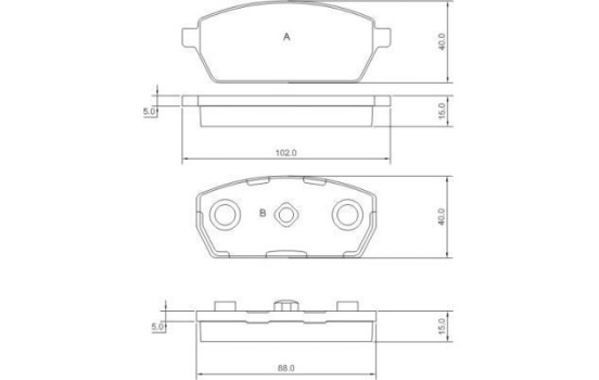Brake Pad Set, disc brake 37096 ABS, Image 2