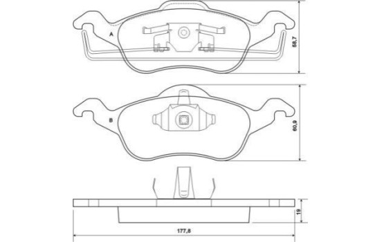 Brake Pad Set, disc brake 37100 ABS, Image 2