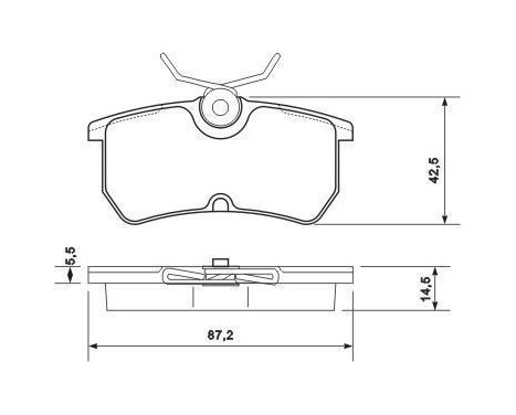 Brake Pad Set, disc brake 37101 ABS, Image 2