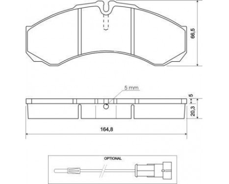 Brake Pad Set, disc brake 37113 ABS, Image 2