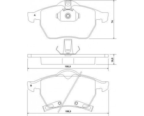 Brake Pad Set, disc brake 37116 ABS, Image 2