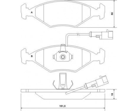 Brake Pad Set, disc brake 37121 ABS, Image 3