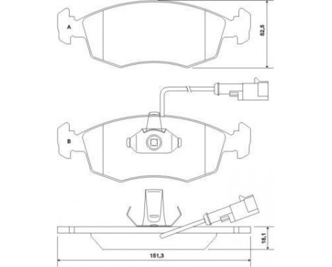 Brake Pad Set, disc brake 37122 ABS, Image 3