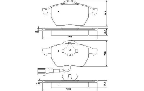 Brake Pad Set, disc brake 37133 ABS, Image 2