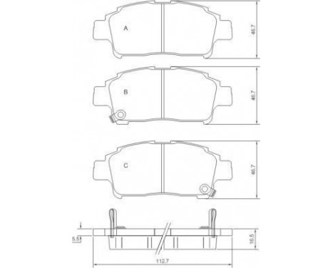 Brake Pad Set, disc brake 37135 ABS, Image 3