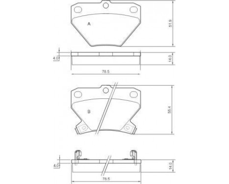 Brake Pad Set, disc brake 37136 ABS, Image 2