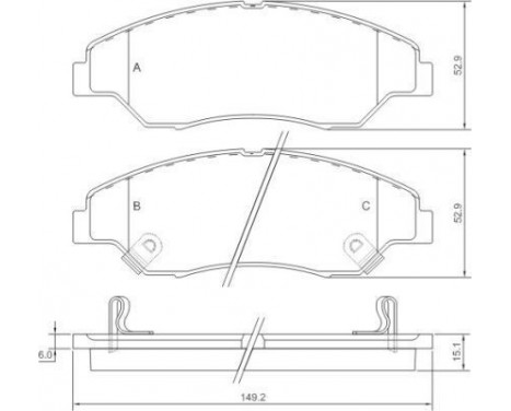 Brake Pad Set, disc brake 37137 ABS, Image 3