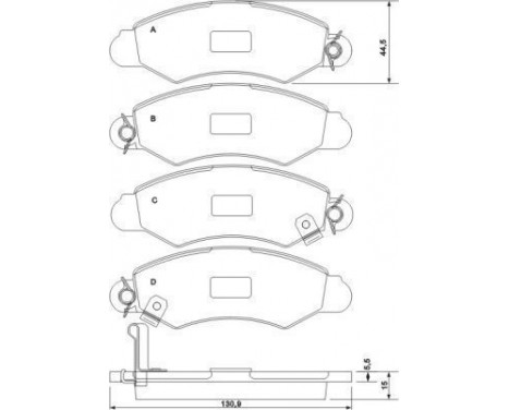 Brake Pad Set, disc brake 37140 ABS, Image 2