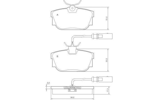 Brake Pad Set, disc brake 37142 ABS, Image 2