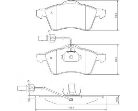 Brake Pad Set, disc brake 37143 ABS, Image 2