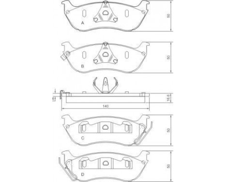 Brake Pad Set, disc brake 37148 ABS, Image 2