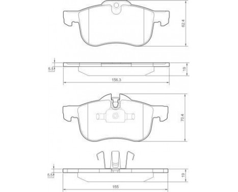 Brake Pad Set, disc brake 37151 ABS, Image 2