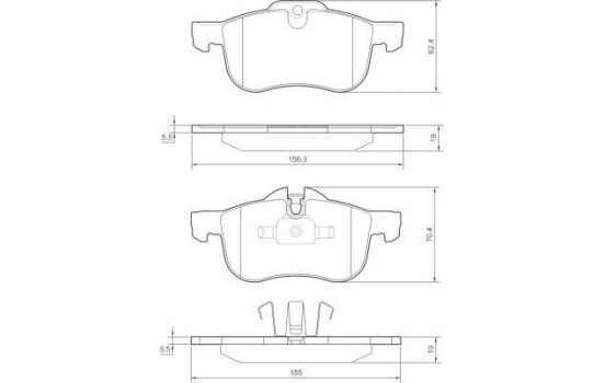 Brake Pad Set, disc brake 37151 ABS, Image 2