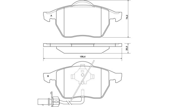 Brake Pad Set, disc brake 37156 ABS, Image 2