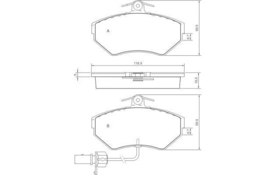 Brake Pad Set, disc brake 37160 ABS, Image 2
