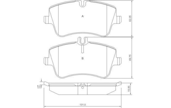 Brake Pad Set, disc brake 37165 ABS, Image 3