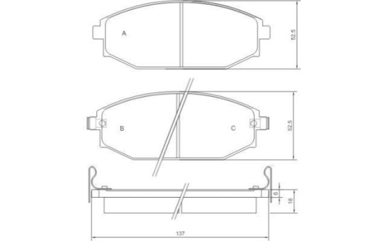 Brake Pad Set, disc brake 37173 ABS, Image 3