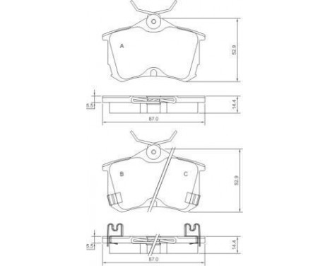 Brake Pad Set, disc brake 37175 ABS, Image 3