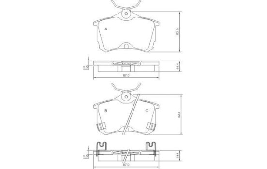Brake Pad Set, disc brake 37175 ABS, Image 3
