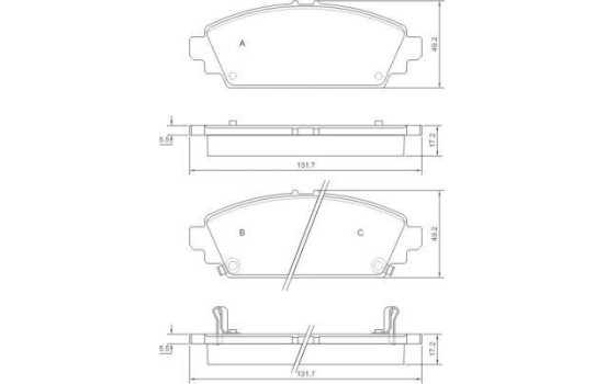 Brake Pad Set, disc brake 37177 ABS, Image 3