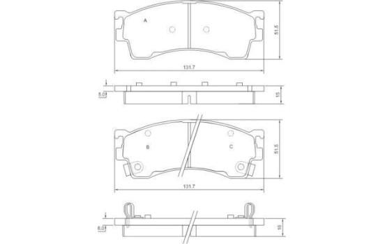Brake Pad Set, disc brake 37187 ABS, Image 2