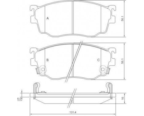 Brake Pad Set, disc brake 37189 ABS, Image 2