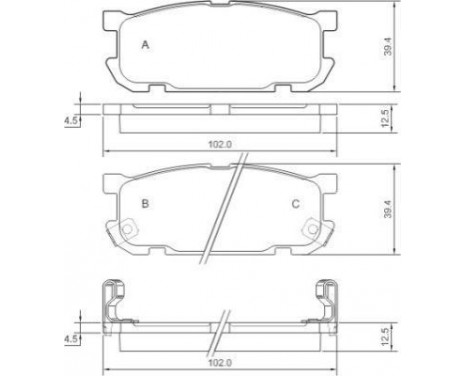 Brake Pad Set, disc brake 37190 ABS, Image 2