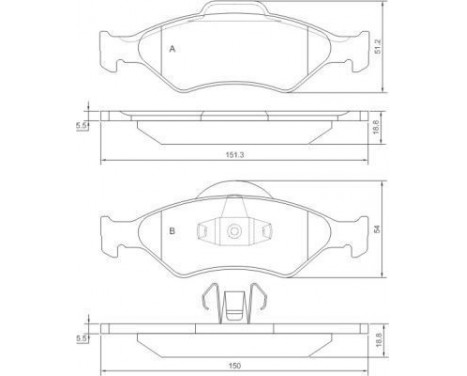 Brake Pad Set, disc brake 37196 ABS, Image 2