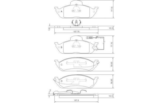 Brake Pad Set, disc brake 37198 ABS, Image 2