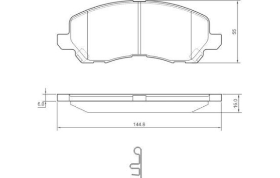 Brake Pad Set, disc brake 37202 ABS, Image 2