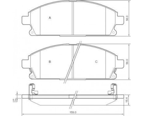 Brake Pad Set, disc brake 37209 ABS, Image 2