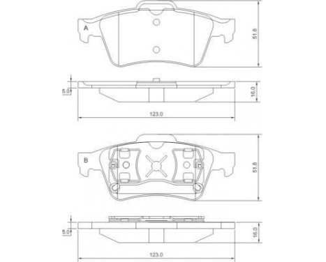 Brake Pad Set, disc brake 37216 ABS, Image 2