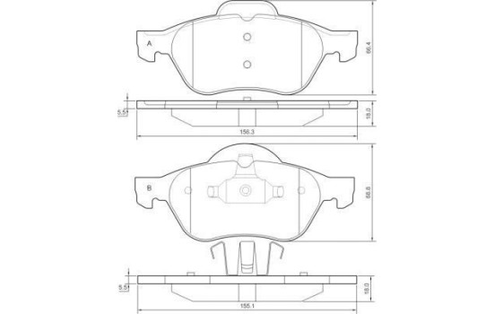 Brake Pad Set, disc brake 37217 ABS, Image 2
