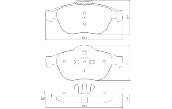 Brake Pad Set, disc brake 37218 ABS, Image 2