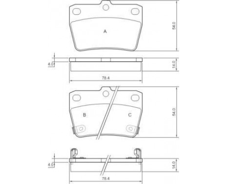 Brake Pad Set, disc brake 37227 ABS, Image 3