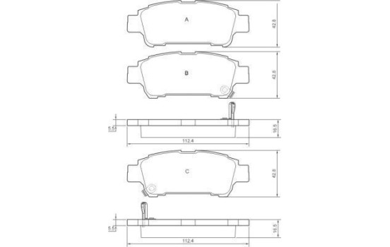 Brake Pad Set, disc brake 37228 ABS, Image 2