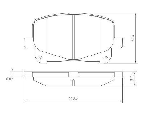 Brake Pad Set, disc brake 37229 ABS, Image 2