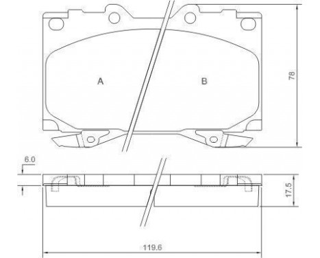 Brake Pad Set, disc brake 37231 ABS, Image 2