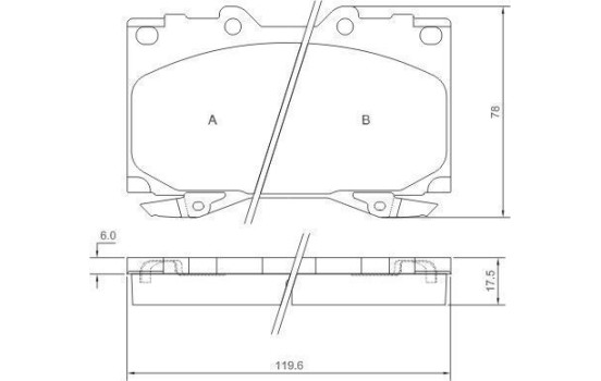 Brake Pad Set, disc brake 37231 ABS, Image 2